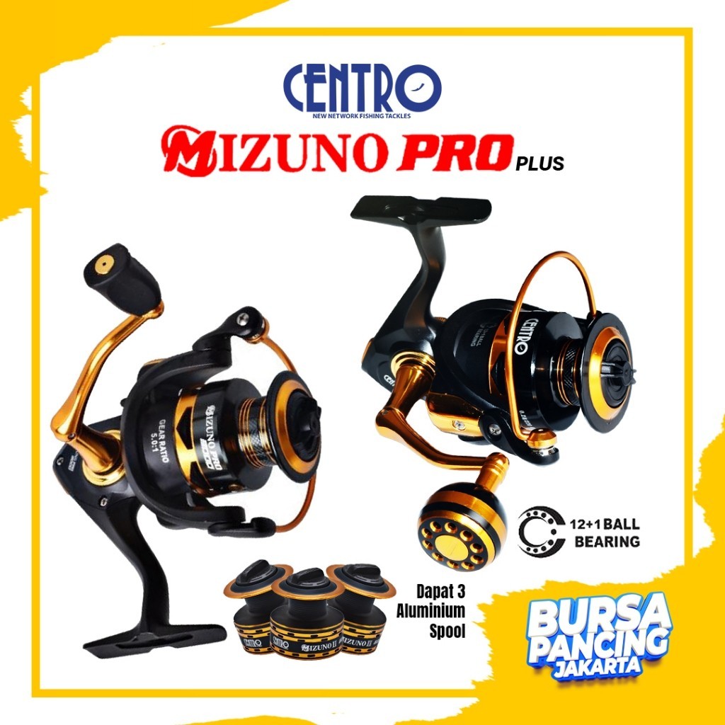 reel pancing CENTRO Reel Spinning MIZUNO PRO FREE 3 SPOOL 1000 - 6000 Kuat Galatama Garansi 1 Tahun