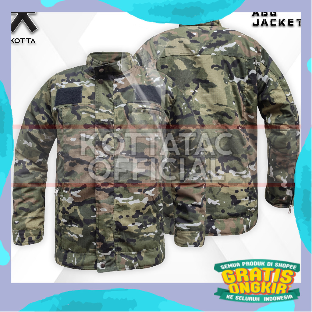 JAKET TACTICAL MULTICAM - JAKET PRESSBODY ARMY MULTICAM - JAKET ABG TAKTIKAL OUDTDOOR LORENG MULTICA