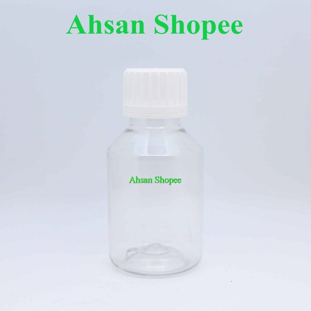 Botol Pet 100 ml Obat Natural / Botol Obat / Botol Obat Cair / Botol Obat Kotak / Botol Obat Kosong 