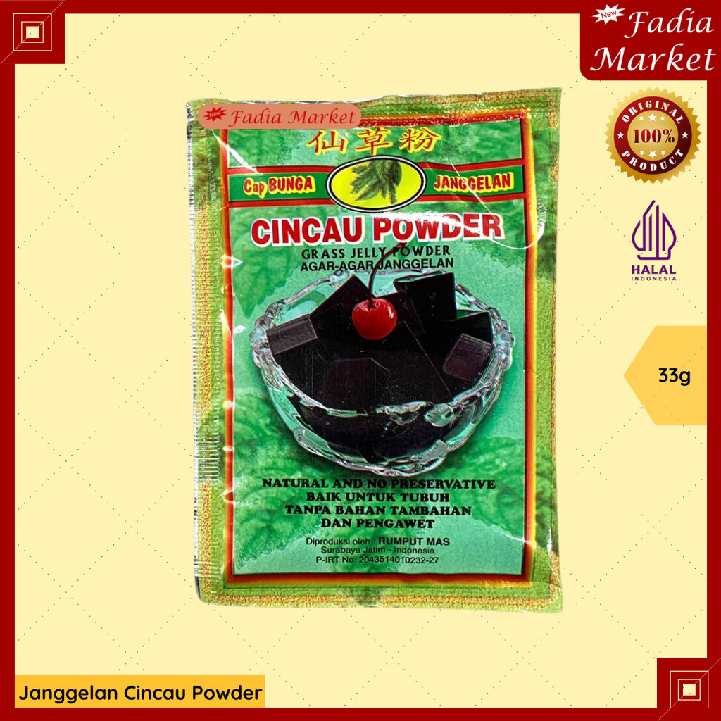 

Janggelan Cincau Powder Bubuk Cao Cap Bunga 33g
