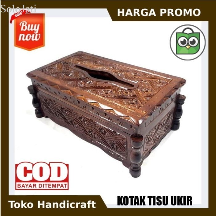 

TH - Kotak Tempat Tisu Box Ukir Kayu Jati Premium murah