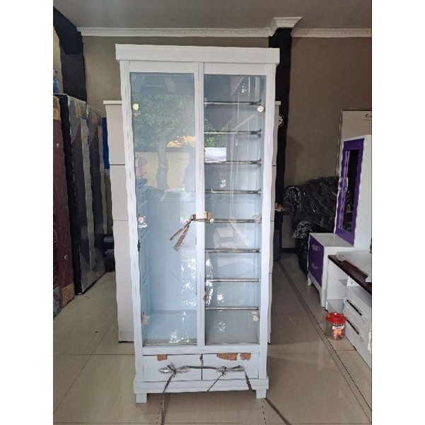 (COD) Lemari Hijab Lemari Gamis full gantungan 2 Pintu Minimalis termurah cirebon Brebes Kuningan Ma