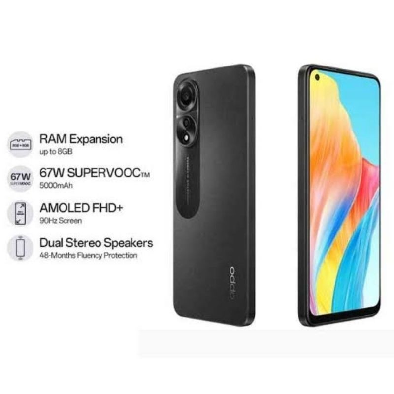 Oppo a78 ram 8/256gb resmi baru