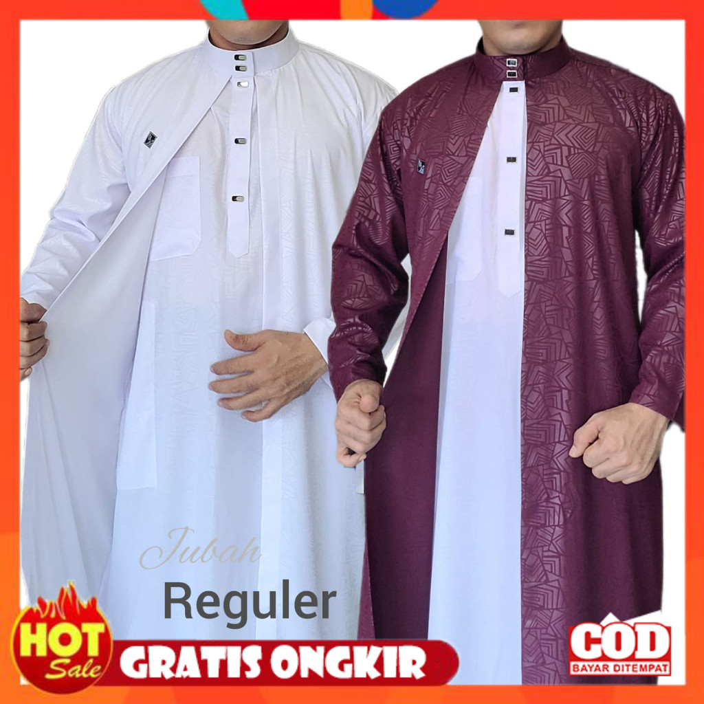 KAIN ADEM HALUS TEBAL / Jubah Gamis pria regular jubah luaran juabah 2 in 1 jubbah alfaan jubah alfa