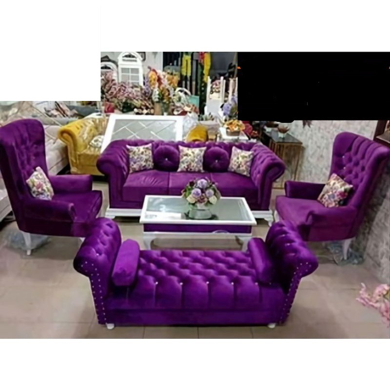 (COD) Sofa Chesterfeld 3211+MEJA HpL Sofa Tamu Modern Termurah Cirebon Kuningan Majalengka Indramayu