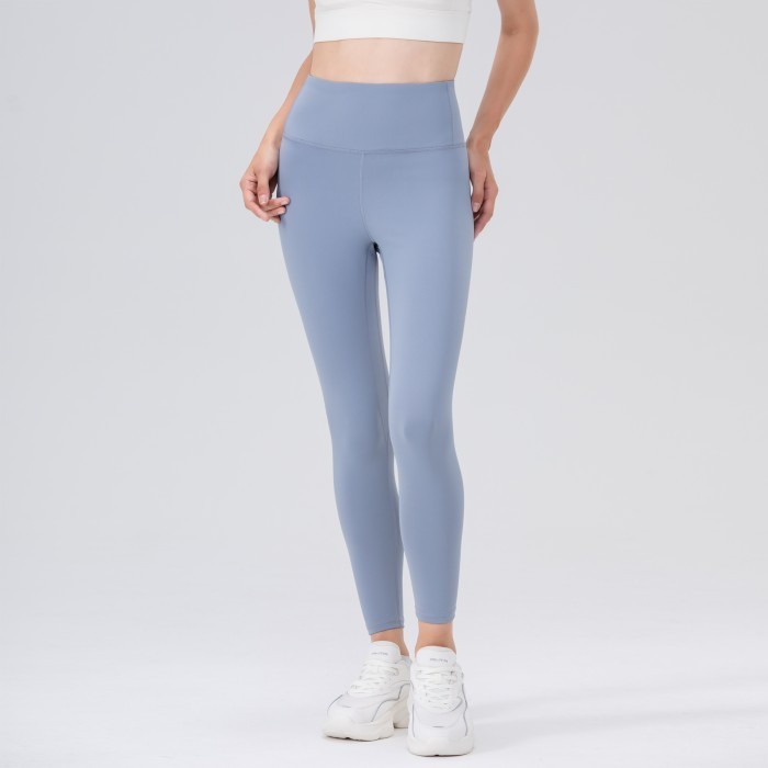 [UPIB4C] BEST QUALITY Reytorrm High Waist Yoga stretch Legging Celana Olahraga Wanita sport  Blue, 2XL:62.567.5kg