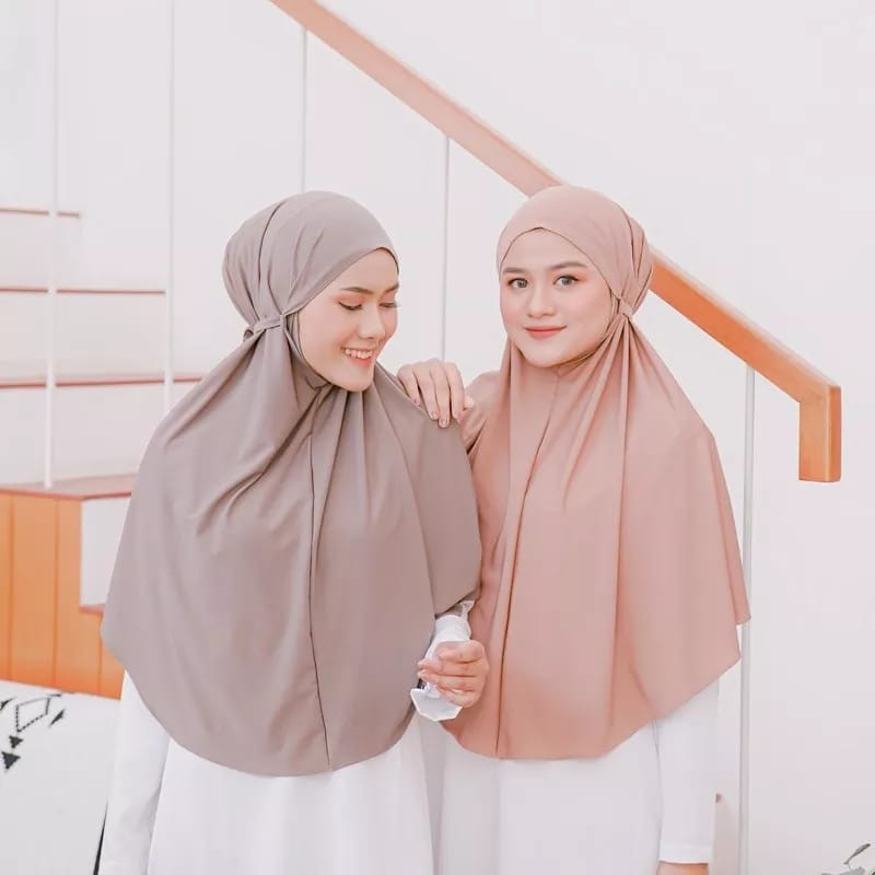 HIJAB BERGO JERSEY TALI SIZE L/ JILBAB INSTAN JERSEY TALI L/ KERUDUNG BERGO JERSEY TALI