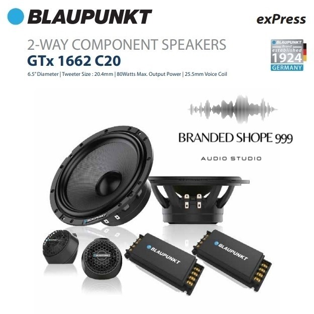 Blaupunkt GTX 1662 C20 Speaker 2-way Component Speaker 6.5inch