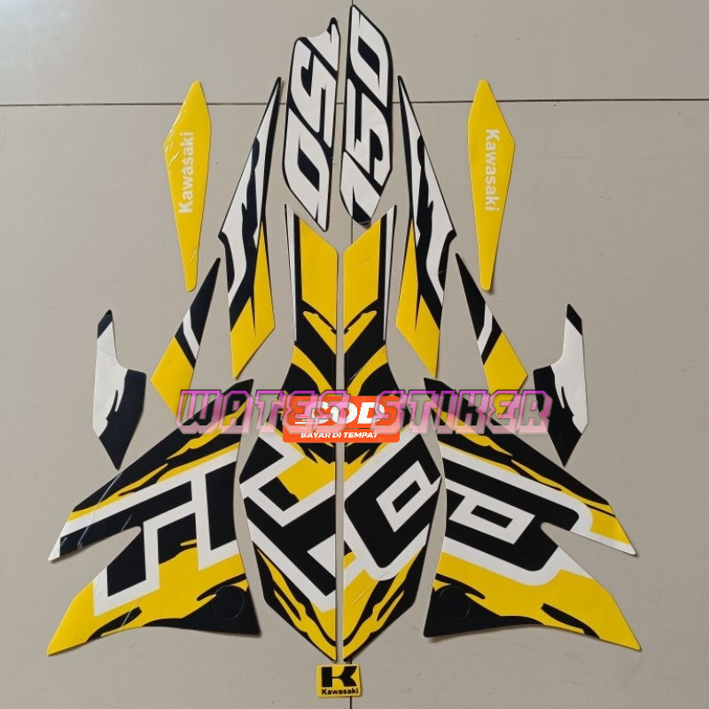 Striping Decal Polet Sticker motor kawasaki D-Tracker dtracker 2020 2021 2022 se kuning list body st