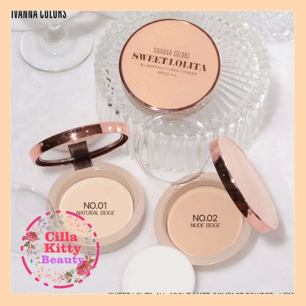 CKB Sivanna Colors Sweet Lolita All About Matt Compact Powder SPF 30++ HF190 | Bedak Padat | Bedak T