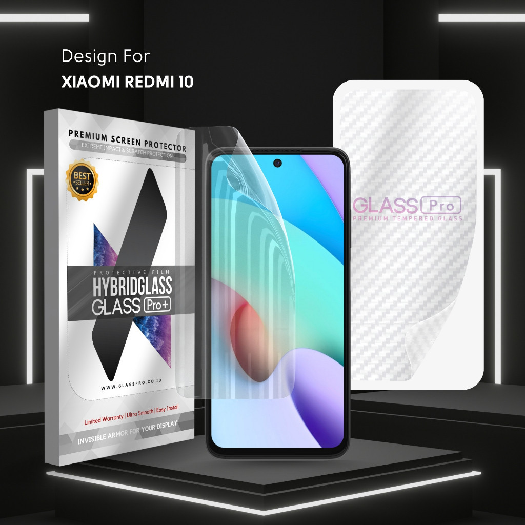 Hybrid Glass Premium Anti Gores Hydrogel Xiaomi Redmi 10 (2022) Full Cover Screen Protector Glass Pr