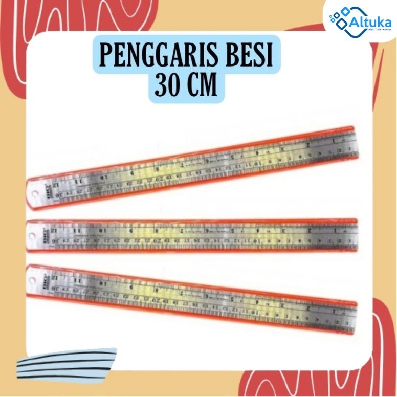 

Penggaris Stainless Steel / Penggaris Besi 30 cm Stainless