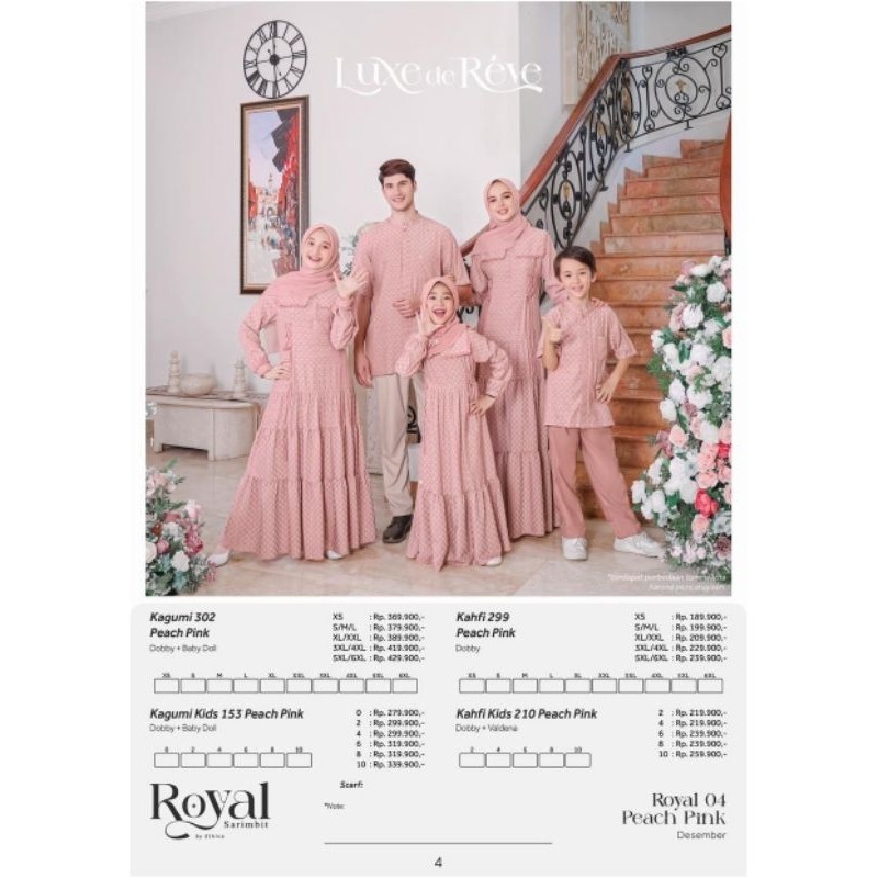 Sarimbit keluarga Ethica royal 04 peach pink