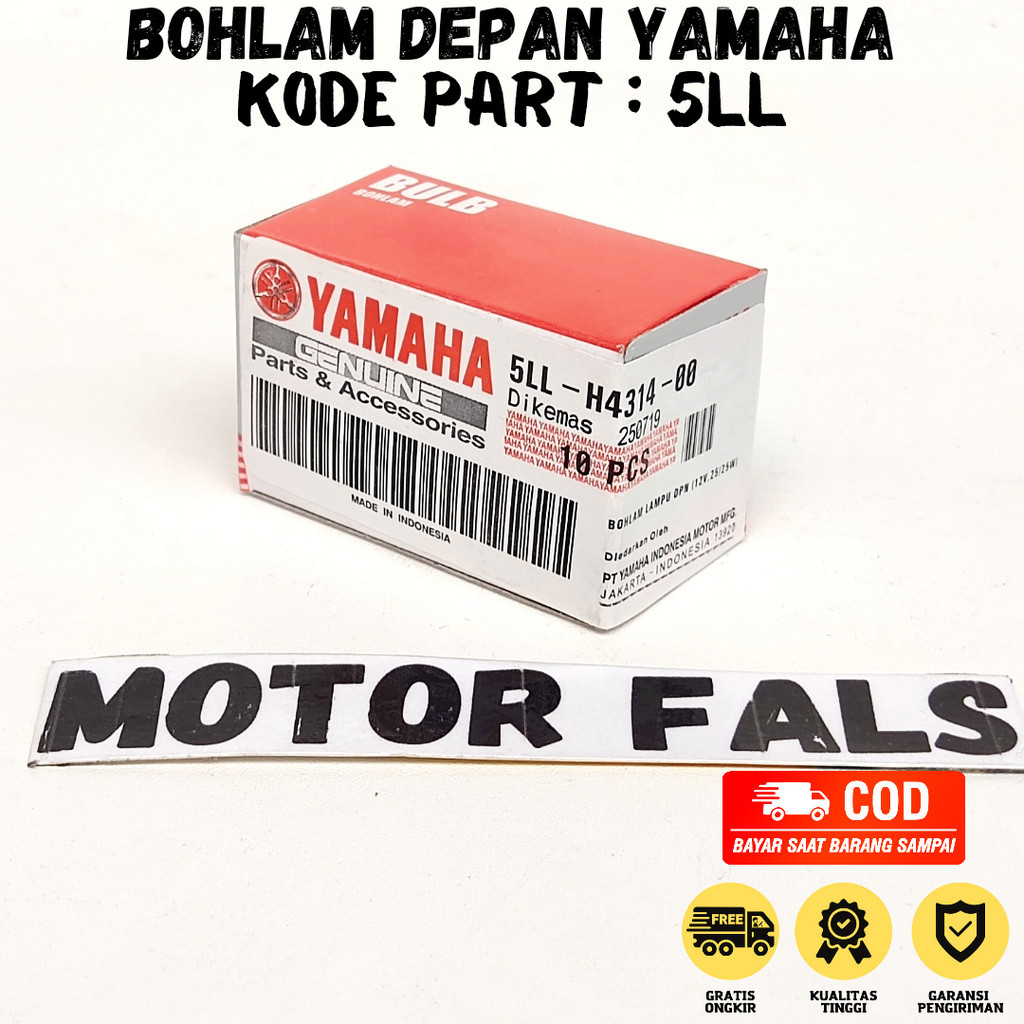 Lampu Bohlam Depan Yamaha  Bohlam Mio  Lampu Bohlam Vixion  Lampu Bohlam Depan Kuningan ( 5LL-H4314-