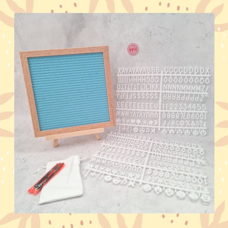 

New Stock | Letter board felt premium papan nama huruf baby born ##