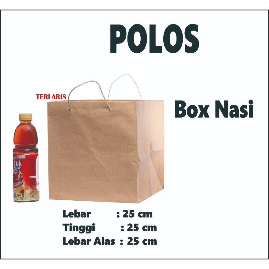 

PAPER BAG POLOS BOX NASI - PAPERBAG COKLAT BOX NASI - TAS KERTAS COKLAT BOX NASI