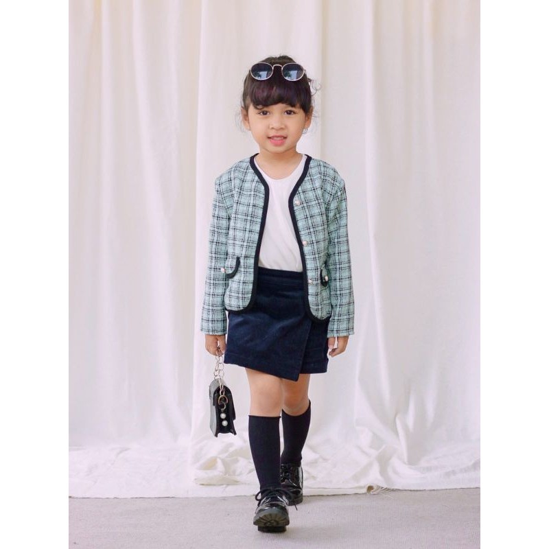 Atasan Anak Blazer TWEED Ala BARBIE
