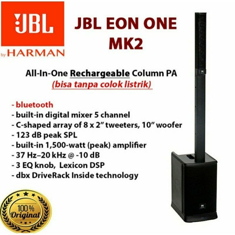 JBL EON ONE MK2 Jbl eon one mk2 speaker set  original garansi Ims