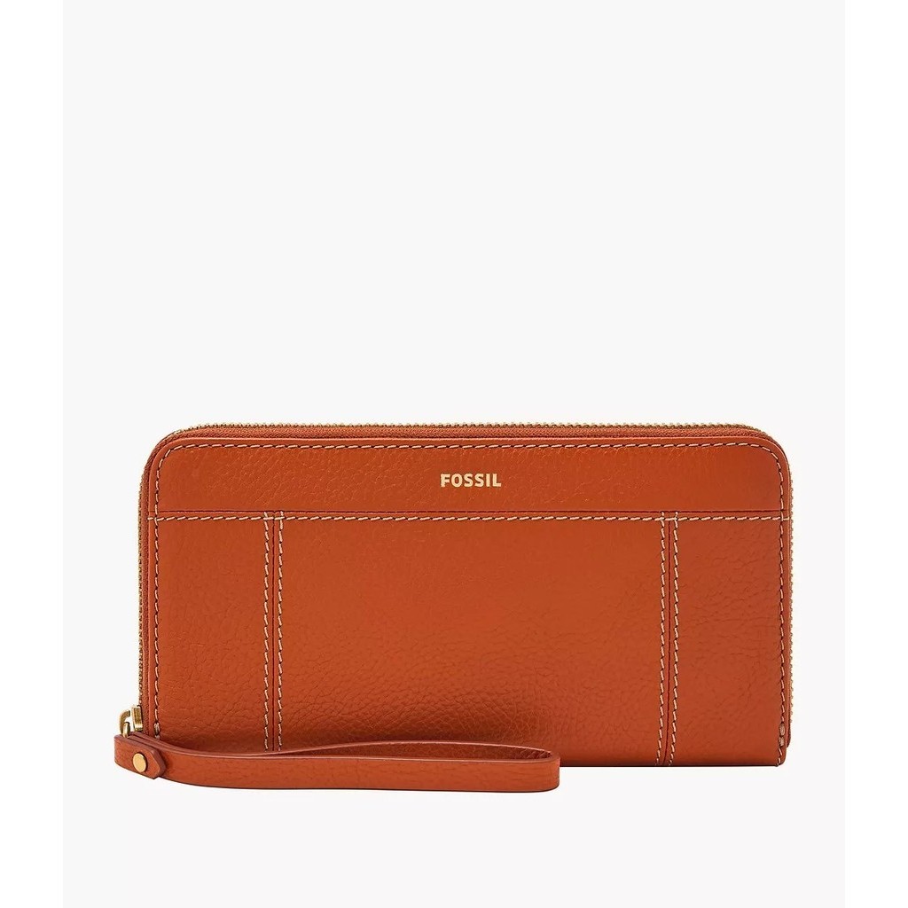 Fossil Jori Leather Clutch Red Clay Dompet Wanita SWL3008-619