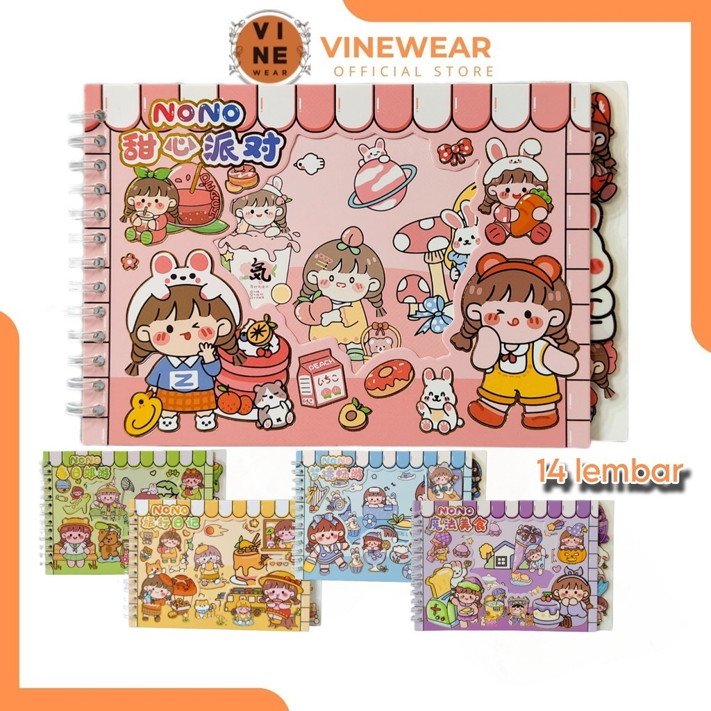 

Stiker Buku NONO isi 14 Lembar Karakter Lucu Sticker NoteBook