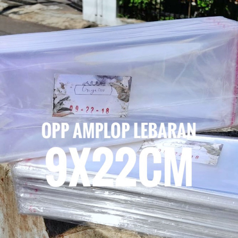 

OPP PLASTIK AMPLOP LEBARAN 9x22cm