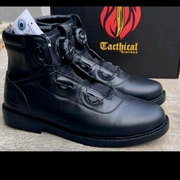 (SAURAMIL) Sepatu PDH Midtrack Tactical Putaran Depan