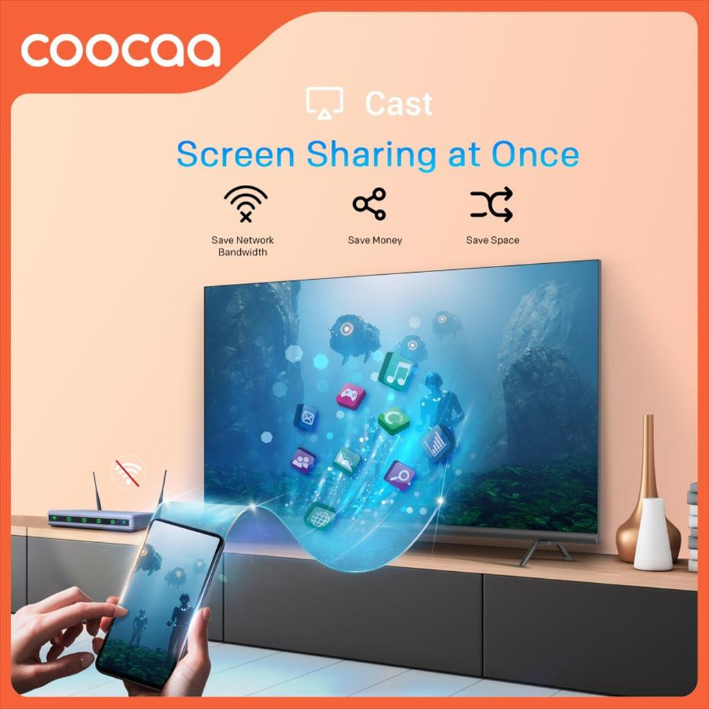 FREE BRACKET Smart LED TV Coocaa 32 Inch COOCAA 32S3U Garansi Resmi