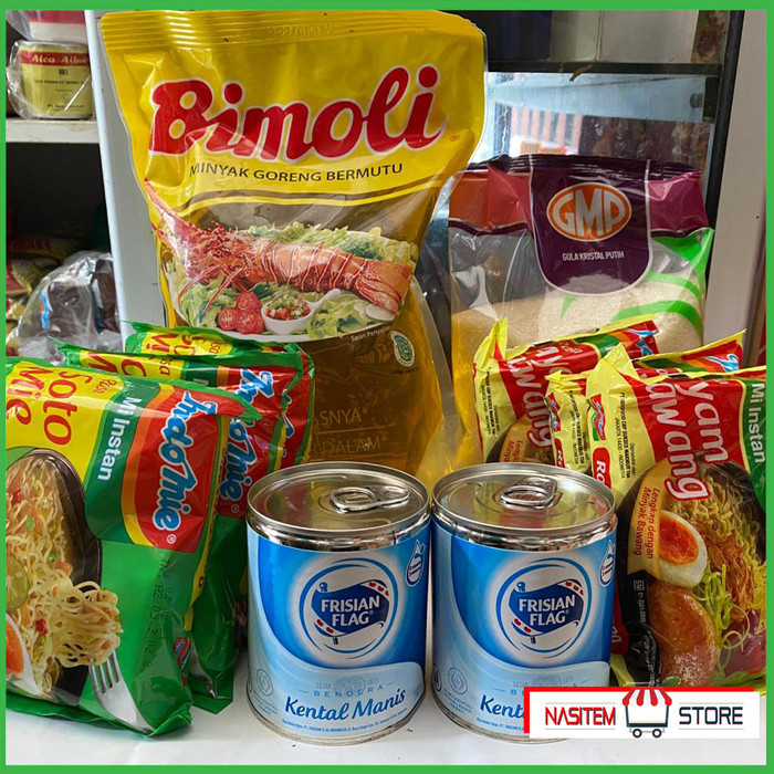 

PAKET SEMBAKO MURAH LENGKAP (MINYAK, SUSU, GULA, INDOMIE) -TIPE A-