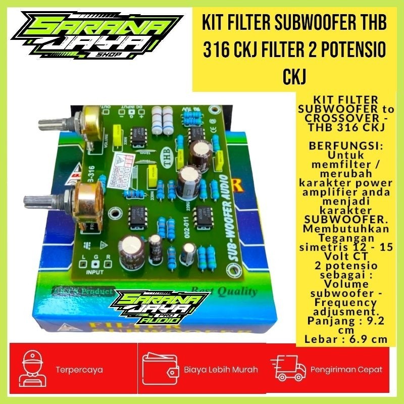 Kit Filter Subwoofer THB 316 CKJ Filter 2 Potensio CKJ