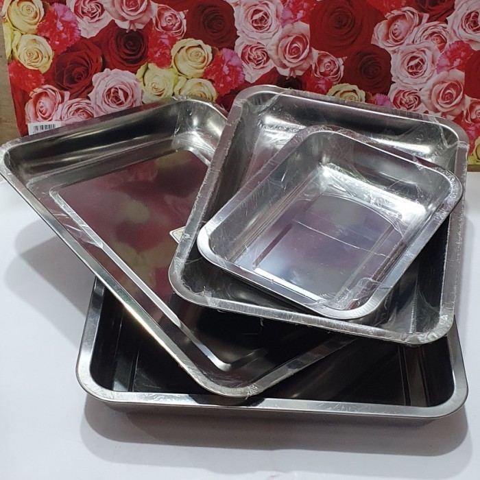 Nampan segi stainles / nampan tempat sayur