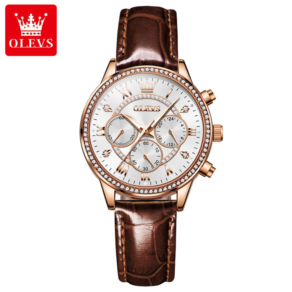 OLEVS 2915 Watch Woman Multifunction  Waterproof Chronograph Quartz Watch Women
