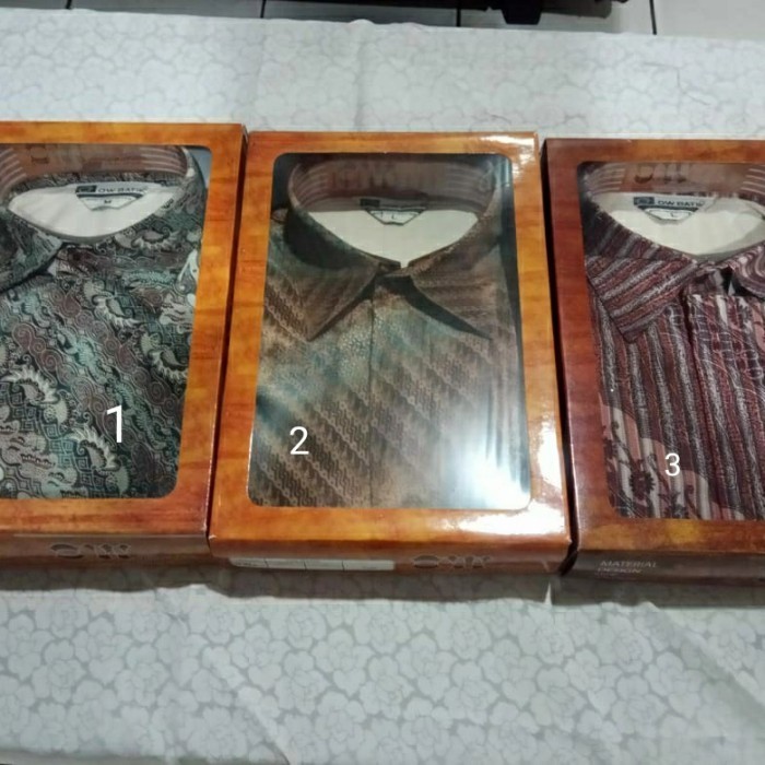 Baju Batik Lapis OW Lengan Pendek dapat Dus Ukuran M-L - M, 6