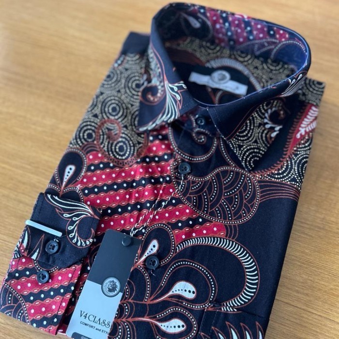 Kemeja Batik V4 Classic lengan panjang. BLX 234. Size: L only - C
