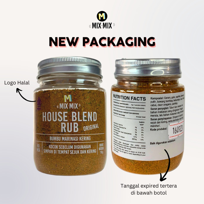 

MixMix House blend Rub Spices / Bumbu Serbaguna Tabur Grill dan BBQ - Original