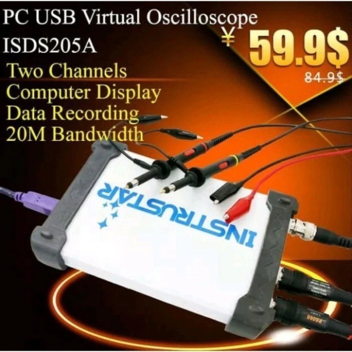 PC Oscilloscope Digital Intrustar Osiloskop
ISDS205A USB Osciloscope