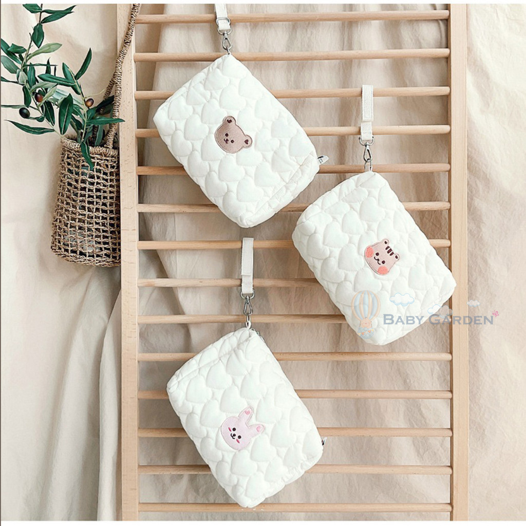 tatitu Teddy Bear Pouch Organizer Bag / Tempat Popok Bayi / Diaper Bag Kecil Tas