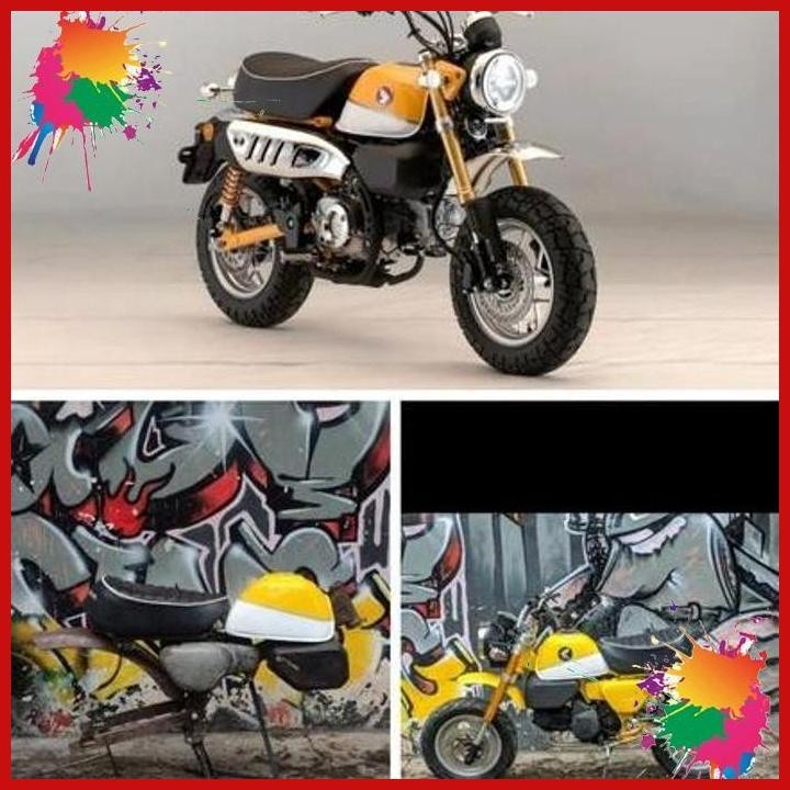 body set honda monkey 125 cover body frame body set baju set honda monkey 125 new biru putih [ljg]