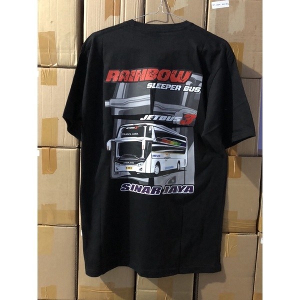 Kaos Bus Busmania SINAR JAYA Sleeper Bus  Bahan Cotton Combad By Tiwibarabus