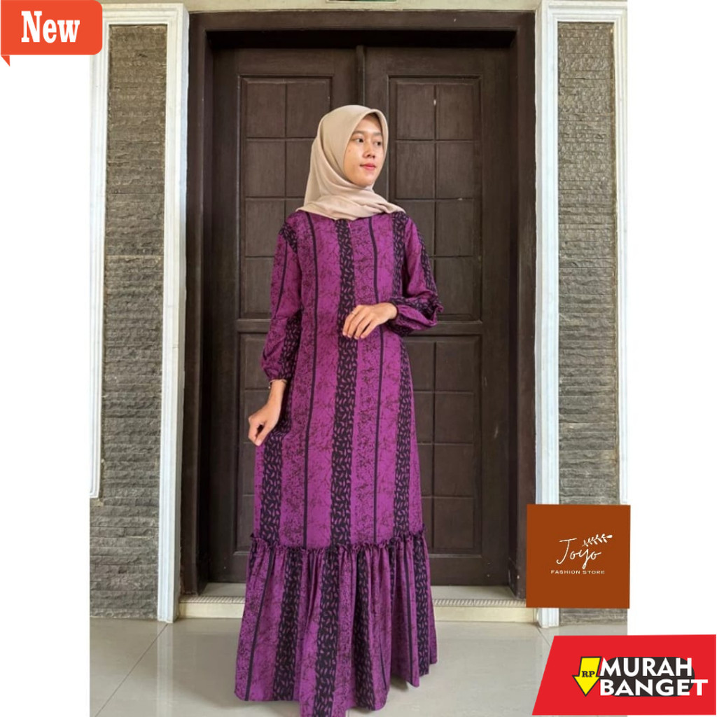 Baju lebaran ala Timur Tengah- DASTER ARAB / DASTER LENGAN PANJANG BUSUI FRIENDLY / DASTER RAYON MOT