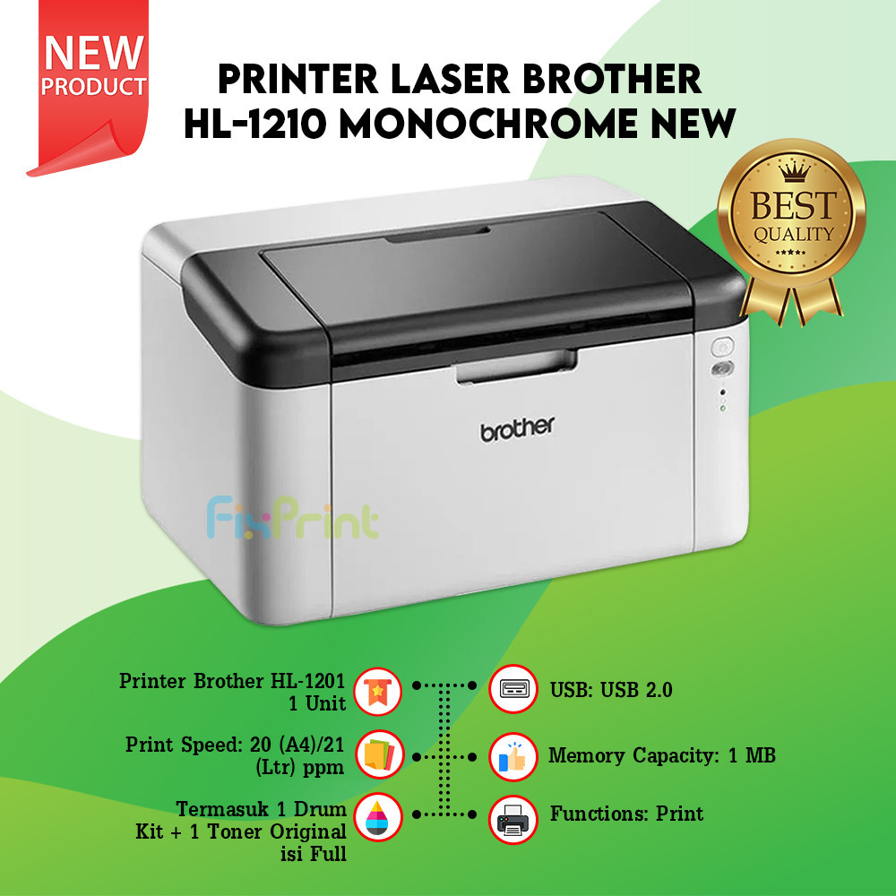 Printer Laser Brother HL-1201 Monochrome Print Only, Printer Laser Brother HL 1201  A4