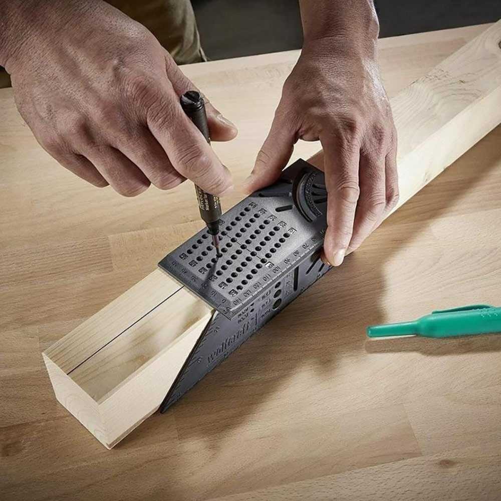 

Penggaris Mark Line T-Type Ruler 90 Degree with Pencil - HK3D