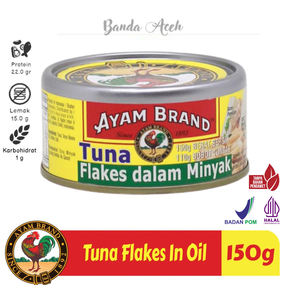 

(Aceh) Ayam Brand - Ikan Tuna Kaleng Flake in Oil 150gr