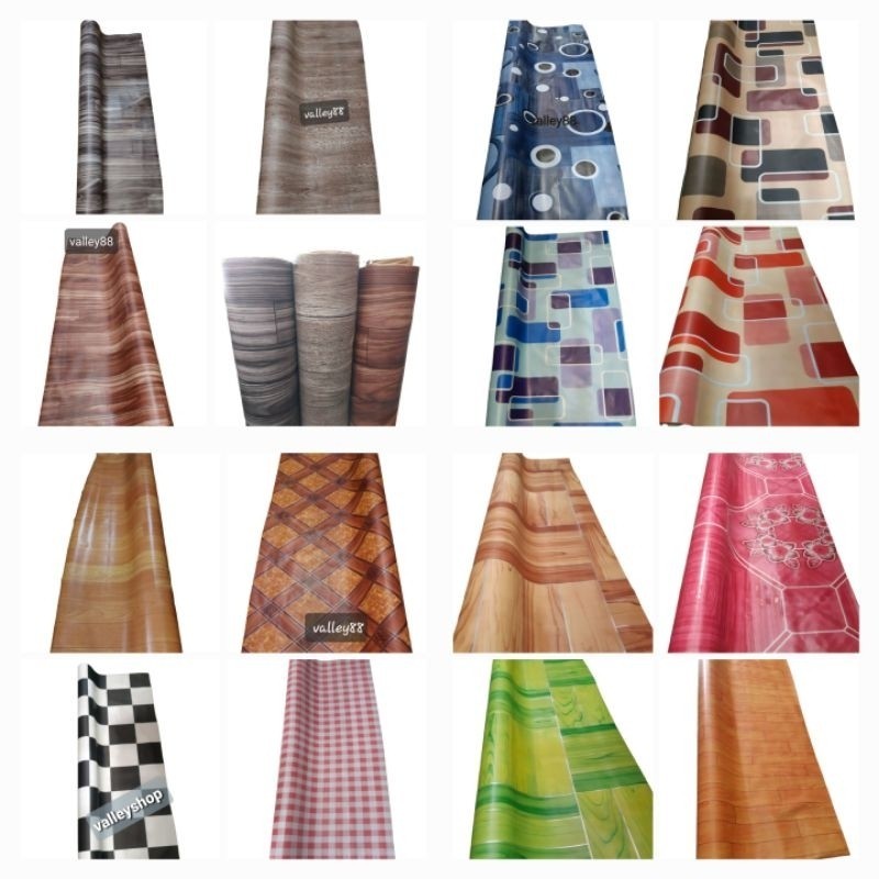 karpet lantai / alas meja / karpet lantai plastik / karpet lantai dop / motif kayu /karpet lantai mi