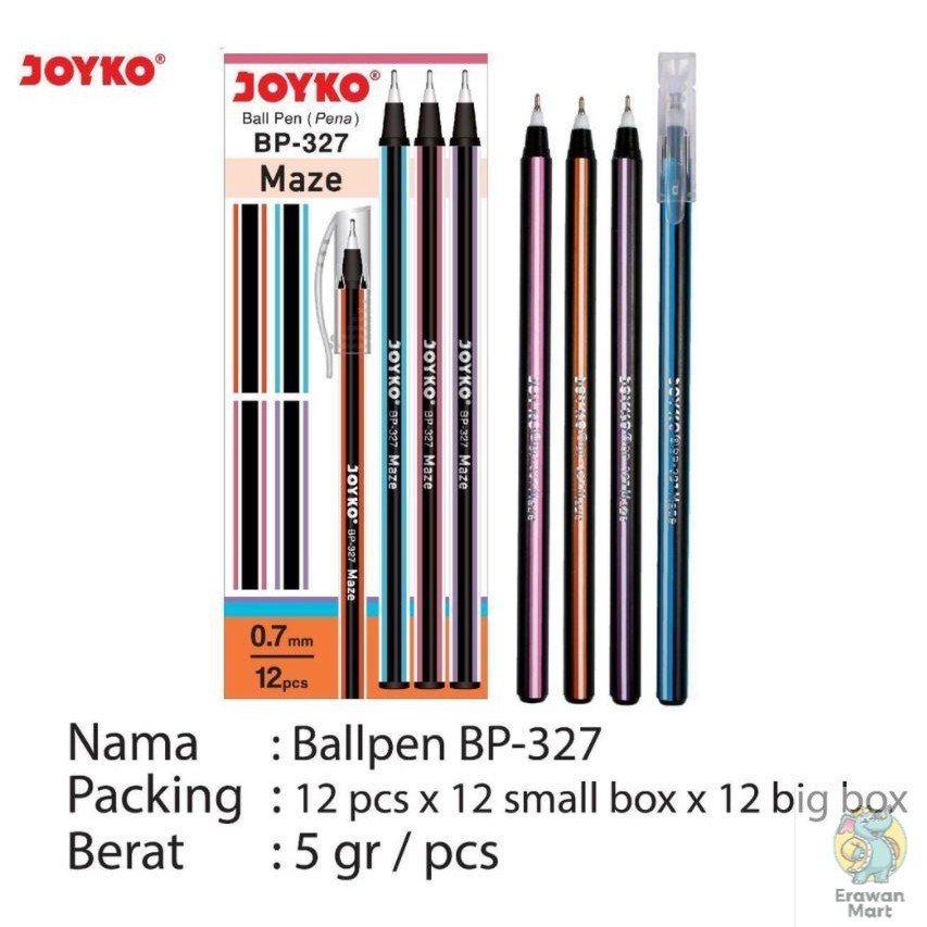 

dapat digunakan untuk menulis di berbagai permukaan - PEN / Pulpen JOYKO MURAH Maze BP-327