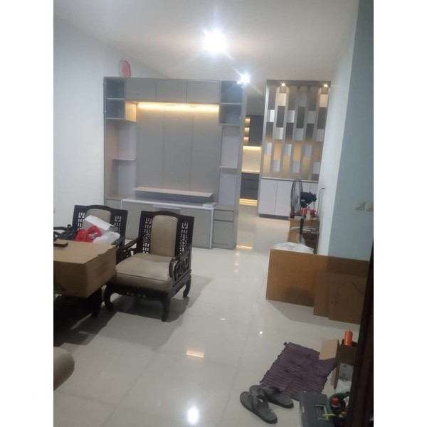 backdrop tv rak tv lemari tv hpl minimalis modern custom