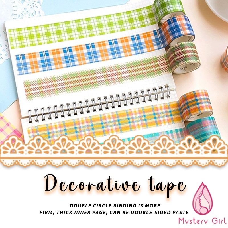 

Washi Tape Set - Motif Artistic, Dekorasi Journal & Scrapbook, Bahan Masking Paper Premium