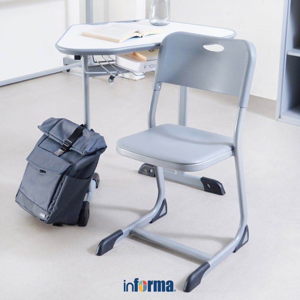 Informa Jacob Kursi Sekolah - Abu-Abu School Chair Furniture Sekolah Kursi Kuliah School Furniture B