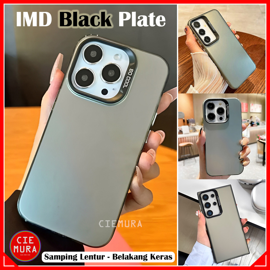 Cie IMD Black Plate Poco F3 F4 M2 M3 M5S M6 X3 X5 X6 C40 C55 C65 C75 PRO NFC GT 5G 4G Case TPU Hybri