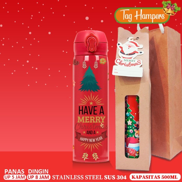 

[[Promo!!!]] Tumbler Christmas Hampers Custom Kado Natal- GIFT MERRY CHRISTMAS 2023 - CUSTOME 4, H995