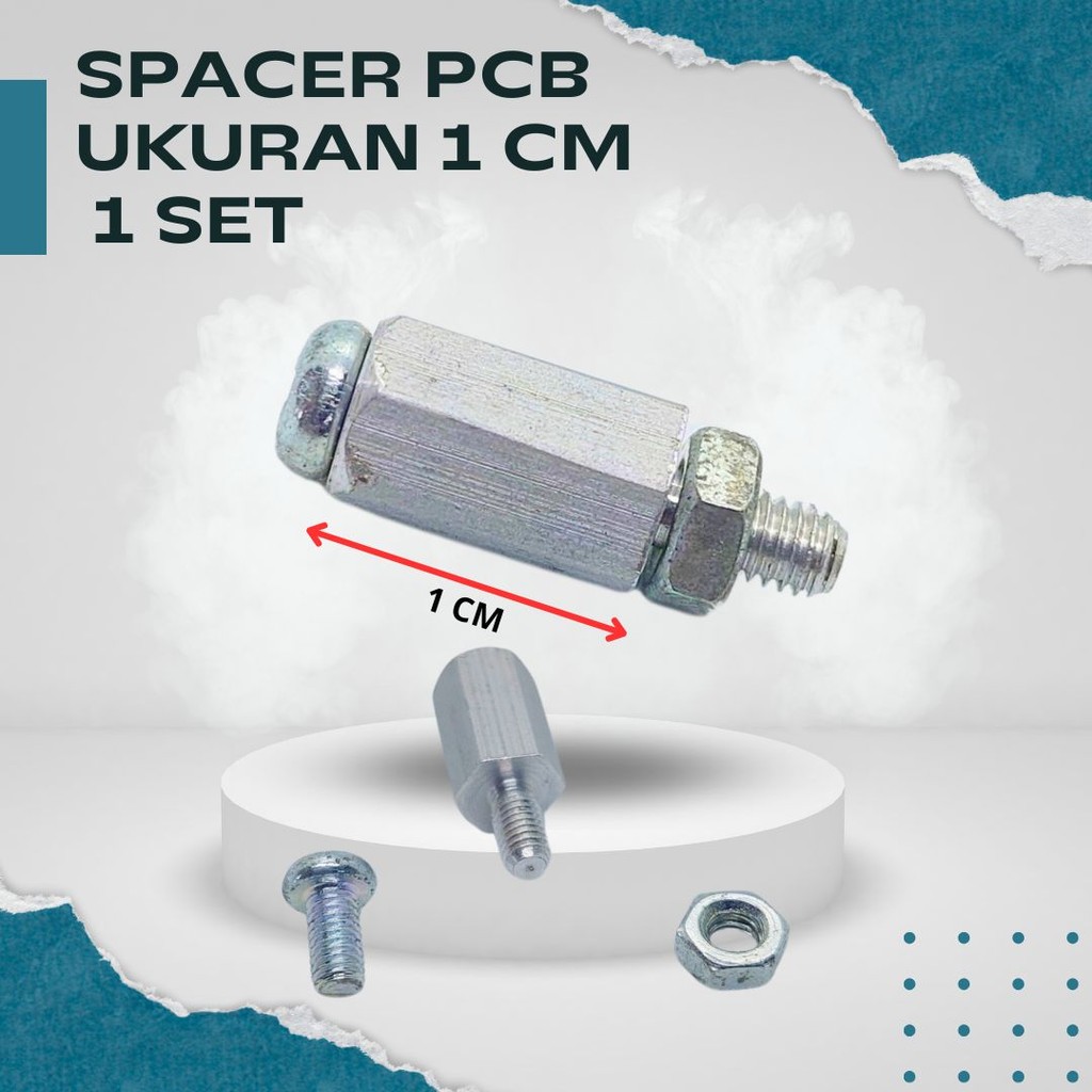 Spacer PCB M3 Tinggi 1CM – Spicer Kaki PCB Baut M3 Per Set